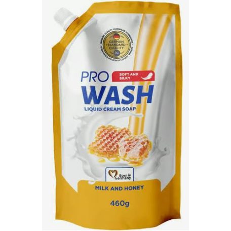 WASH PRO Folyékony szappan UT 440ml/460g Milk and Honey (24)