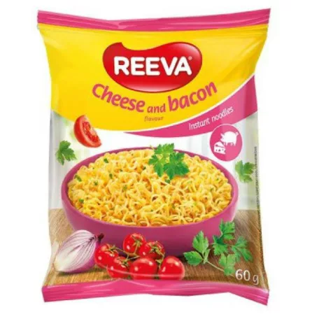 Reeva 60g Sajt-Bacon ízű instant leves tésztával (24)