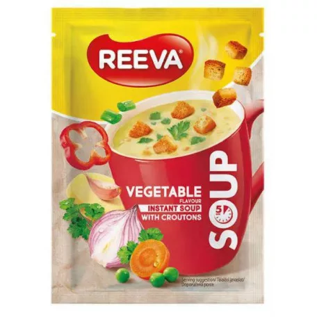 Reeva 17g Zöldség ízű instant leves krutonnal  (28)
