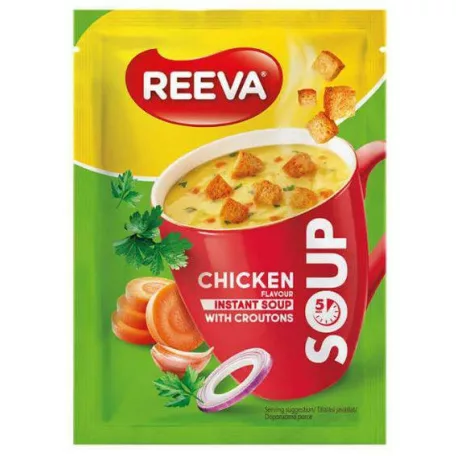 Reeva 17g Csirke ízű instant leves krutonnal (28)