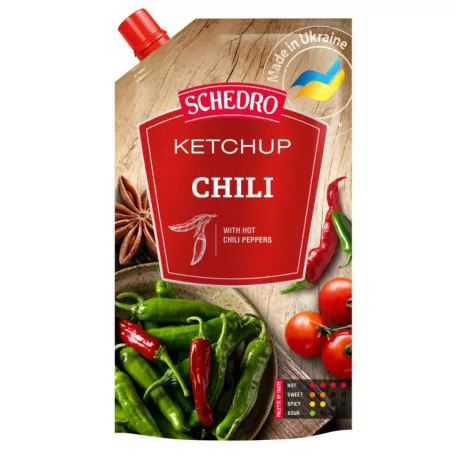 Schedro Ketchup Chili ízesítéssel 250g (24)
