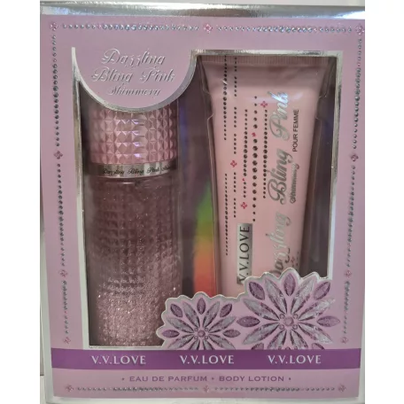 V.V.Love Szett "Dazzling Bling Pink" (parfüm 30ml+testápoló 50ml)
