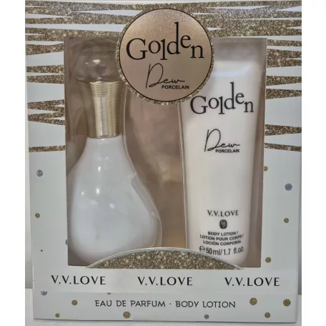 V.V.Love Szett "Golden Dew" (parfüm 30ml+testápoló 50ml)