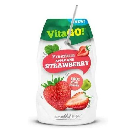 VitaGO szívószálas 0,2l 100% Premium Strawberry-Apple (16)