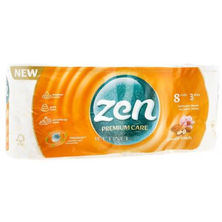 ZEN Wc papír Prémium Care Almond Touch 3rtg, 8tek, 145lap