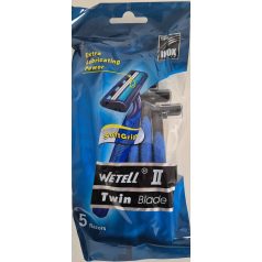   Wetell II. Twin Blade 5db női-férfi borotva 2 pengés szappan csíkkal (50)
