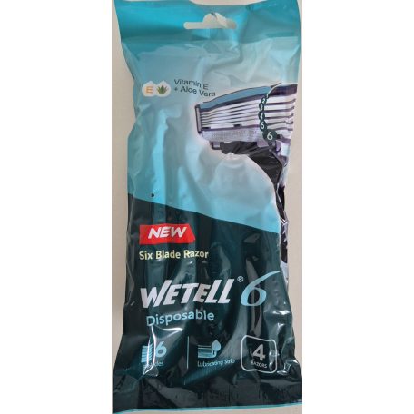 Wetell 6 Disposable 4db férfi borotva 6 pengés szappan csíkkal (12)