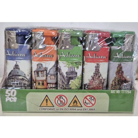 Adamo öngyújtó 50db 177264 Watercolor Town Vastag