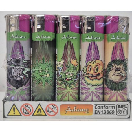 Adamo öngyújtó 50db 189273 Weed Smiley Vékony