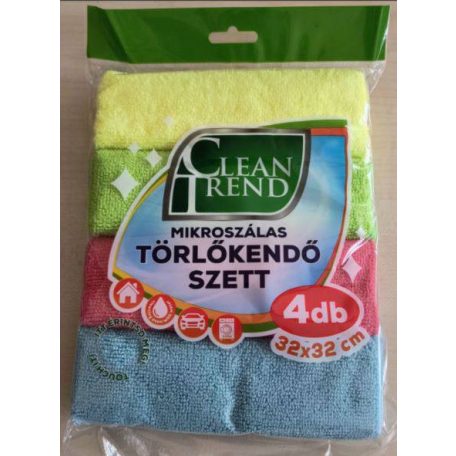 CleanTrend Mikroszálas törlőkendő szett 4db