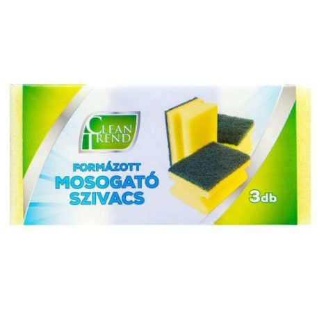 CleanTrend Quadro Mosogatószivacs Dörzsi Formázott  3db