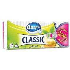 Ooops Papírzsebkendő Classic Zöld tea 3rét, 90db (20)