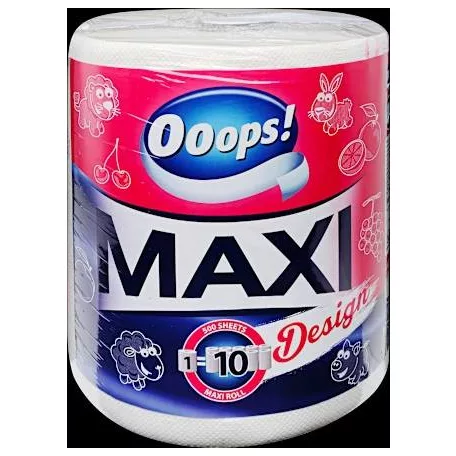 Ooops Háztartási papírtörlő Maxi Design 2rét, 500lap (6)