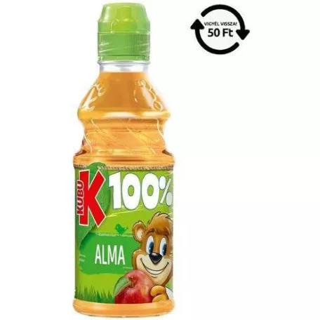 KUBU 100%  ALMA gyümölcslé 300ml DRS (12)
