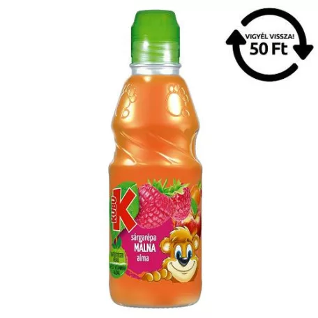 KUBU GO Sárgarépa-MÁLNA gyümölcslé 300ml DRS (12)