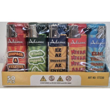 Adamo öngyújtó 50db 177230 Speeches Vastag