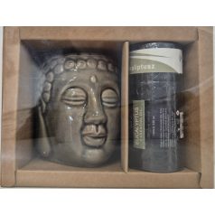   ZenHome Buddha szett kerámia + Illóolaj Eukaliptusz 10ml 100% natural 722002