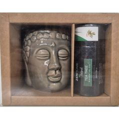   ZenHome Buddha szett kerámia + Illóolaj Teafa 10ml 100% natural 722000
