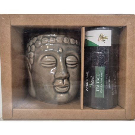 ZenHome Buddha szett kerámia + Illóolaj Teafa 10ml 100% natural 722000