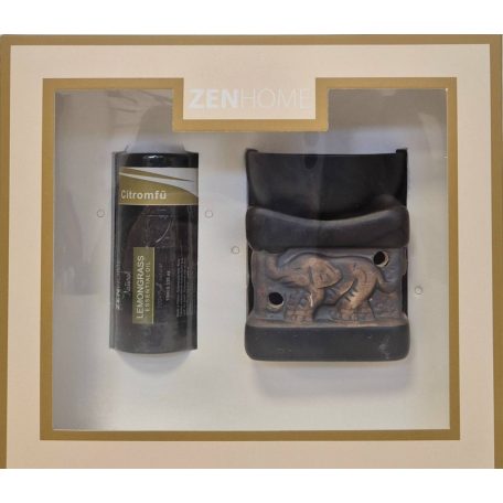 ZenHome Elefánt kerámia szett+ Illóolaj 10 ml 100% natural Citromfű