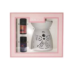   ZenHome Angel Kerámia szett+ Illóolaj 2x10ml Karamellás popcorn+vörösáfonya