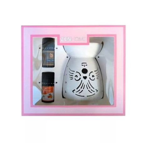 ZenHome Angel Kerámia szett+ Illóolaj 2x10ml Mézeskalács+narancs