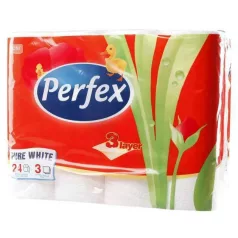 Perfex Wc papír Pure White 24 tek, 3rtg Piros Régi (6)