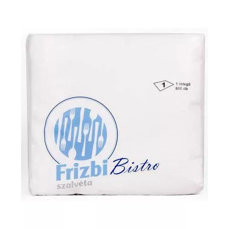 Frizbi Szalvéta Bisztro éttermi 1rtg, 15x15cm, 600lap (18)