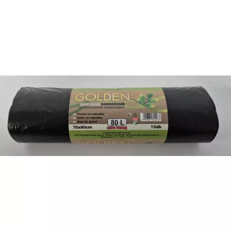 Szemeteszsák Golden extra 80l 70x80cm, 15db