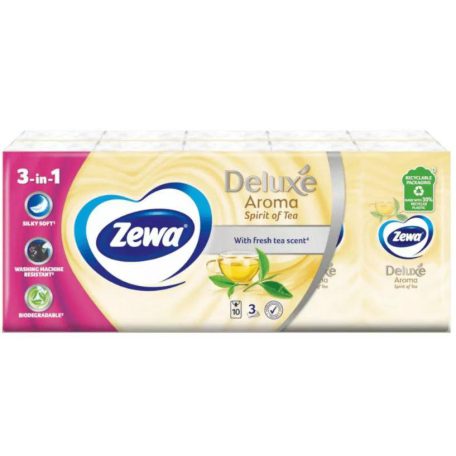 Zewa Papírzsebkendő 10x10db 3rtg Spirit of Tea