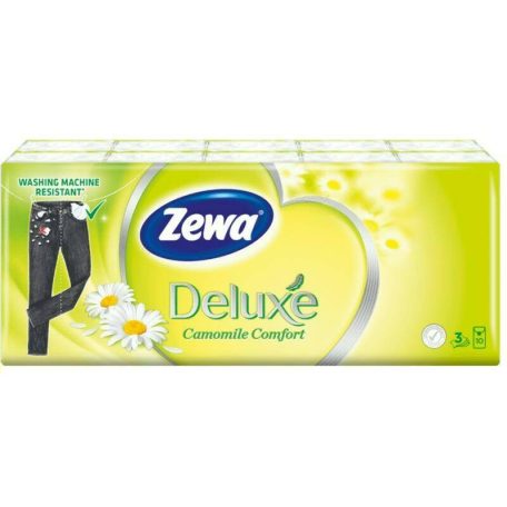 Zewa Papírzsebkendő 10x10db 3rtg, Camomile