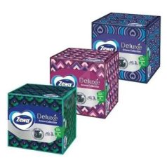 Zewa Papírzsebkendő Dobozos 3rétegű 60db-os  Kocka