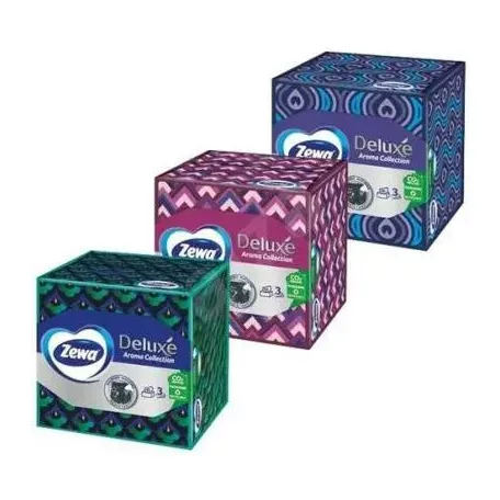 Zewa Papírzsebkendő Dobozos 3rétegű 60db-os  Kocka