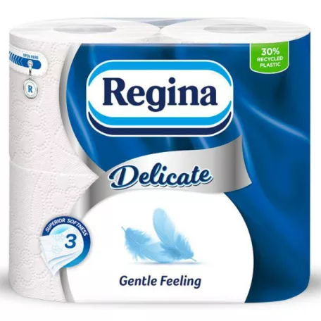 Regina Wc papír Delicate 4 tekercs, 3 réteg Gentle Feeling 150lap (14)