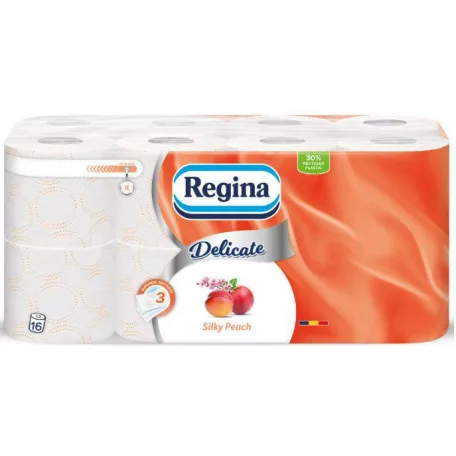 Regina Wc papír Delicate 16 tekercs, 3 réteg Barack