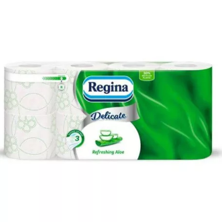 Regina Wc papír Delicate 8 tekercs, 3 réteg Aloe (7)