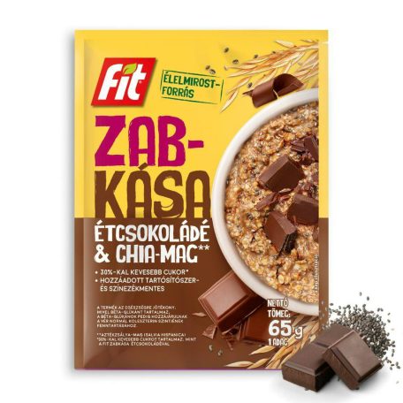 Fit Zabkása étcsokoládéval és chia-maggal 65g (20)