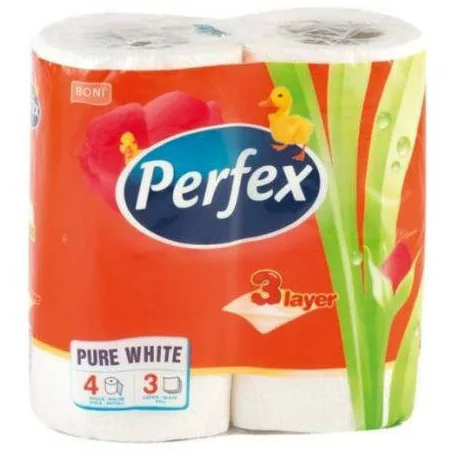 Perfex Wc papír Pure White 4 tek, 3 rtg.