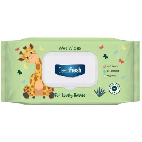 Deep Fresh Giraffe Baby Nedves Törlőkendő Flip 120db