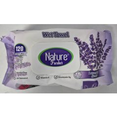 NATURE fresher nedves törlőkendő 120db-os Lavender(12)