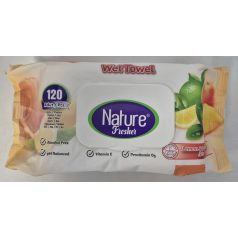   NATURE fresher nedves törlőkendő 120db-os Lemon&Grapefruit(12)