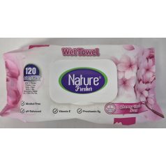   NATURE fresher nedves törlőkendő 120db-os Cherry Blossom(12)