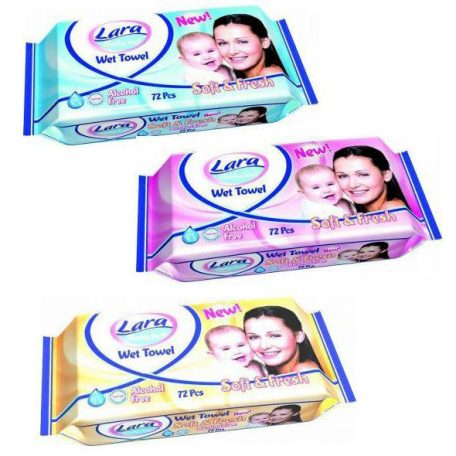 Lara nedves törlőkendő 72db Classic Alkohol mentes