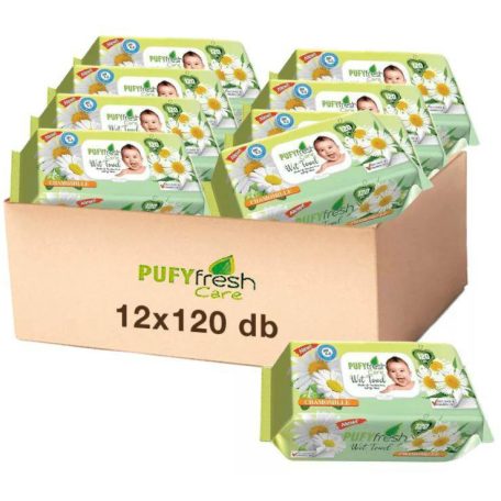 Pufy Fresh nedves törlőkendő 120db Kamilla (12)