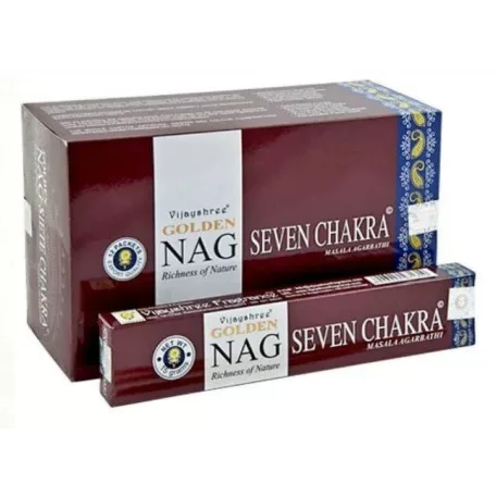 LORA Füstölő Golden Nag 7 Chakra 100% natural 12x15g